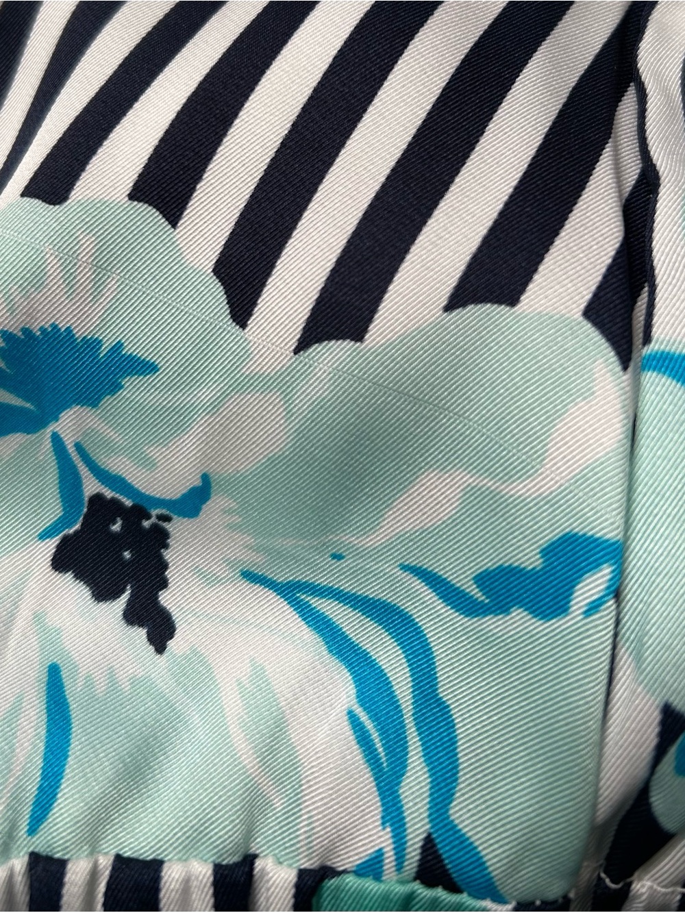 LANE BRYANT MAXI SUNDRESS, NAVY AND WHITE STRIPE WITH BLUE FLORAL, PLUS SIZE 18 - Picture 11 of 11
